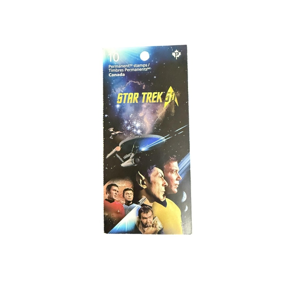 Canada Post Star Trek 50th Anniversary 10 Permanent Stamps Booklet Multi Color